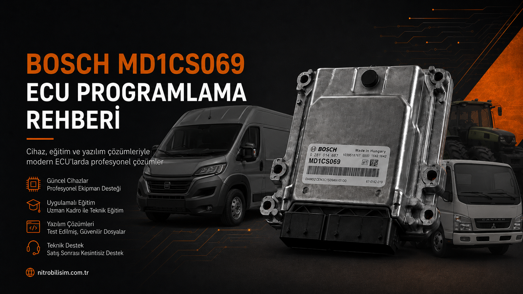 Bosch MD1CS069 ECU Programlama Rehberi: Cihaz, Eğitim ve Yazılım Çözümleri