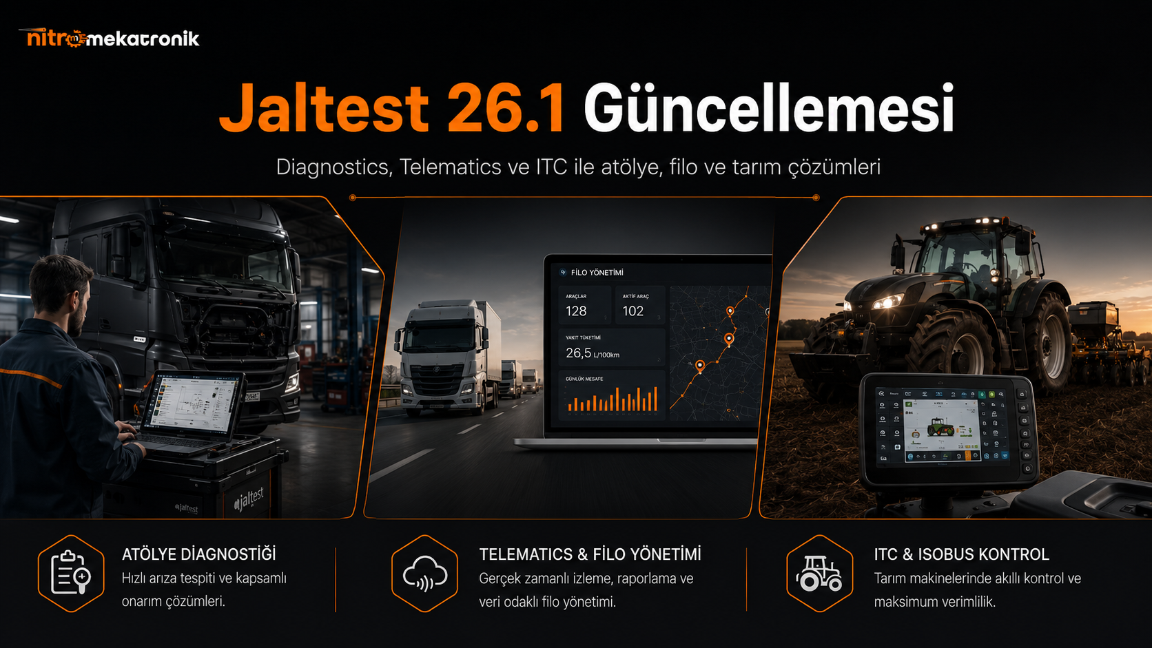 Jaltest 26.1 Güncellemesi: Diagnostics, Telematics ve ITC | Nitro Bilişim