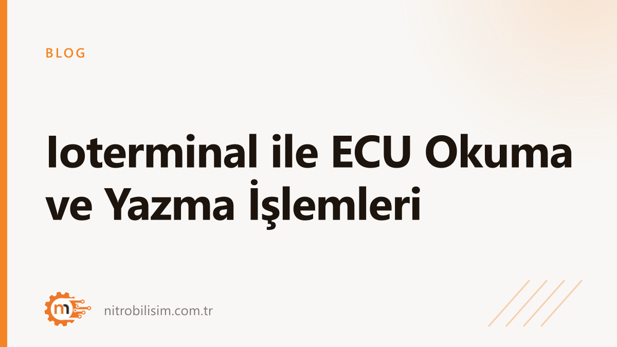 ECU Reading and Writing Operations with I/O Terminal