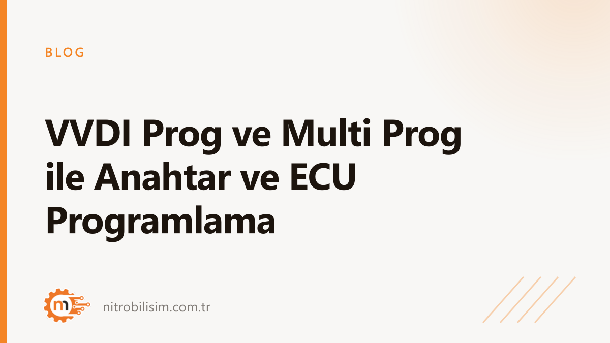 Key and ECU Programming with VVDI Prog and Multi Prog