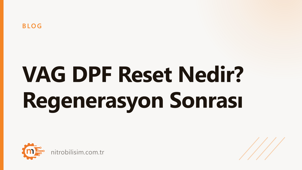 What Is VAG DPF Reset? After Regeneration