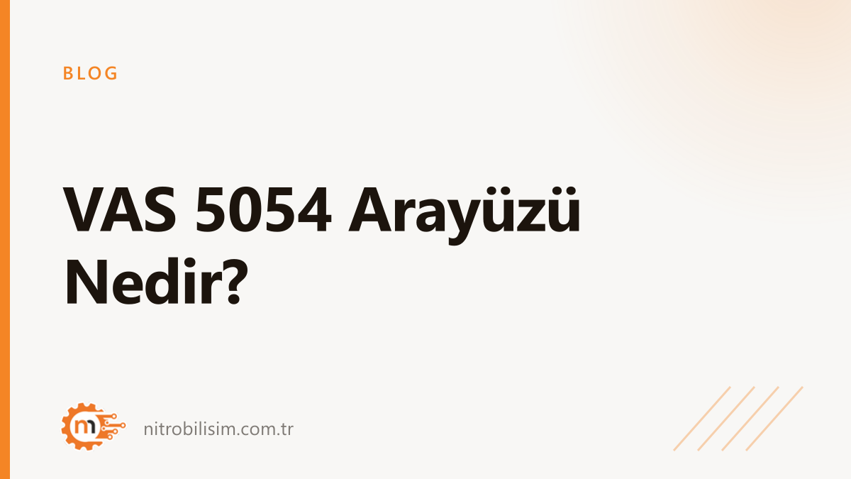 VAS 5054 Arayüzü Nedir? | Nitro Bilişim