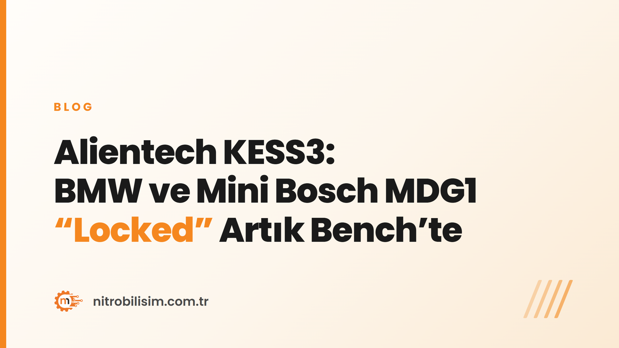 Alientech KESS3: BMW ve Mini Bosch MDG1 "Locked" Artık Bench'te