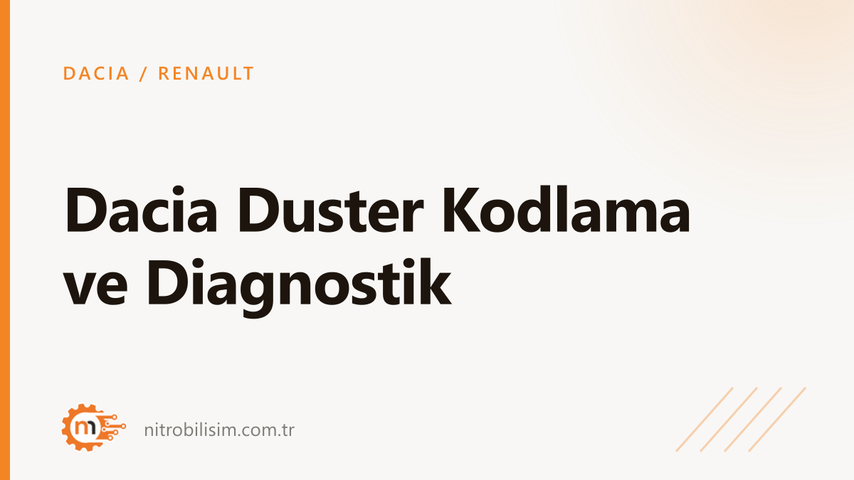 Dacia Duster Coding and Diagnostics