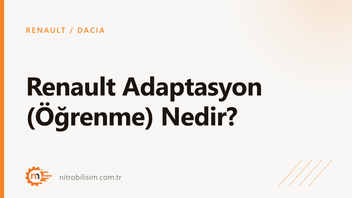 What Is Renault Adaptation (Learning)?