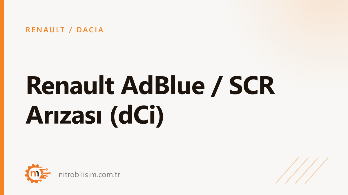 Renault AdBlue / SCR Faults (dCi)
