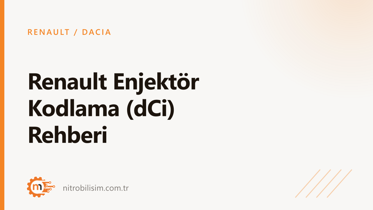 Renault Injector Coding (dCi) Guide