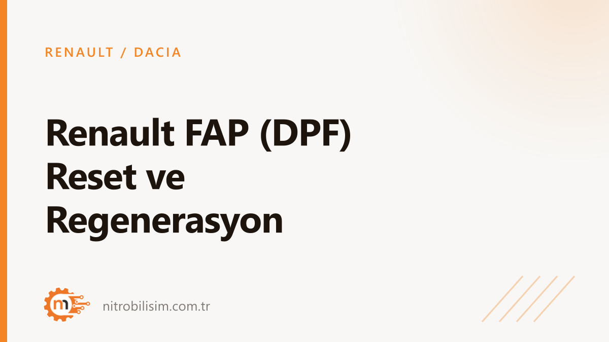 Renault FAP (DPF) Reset and Regeneration