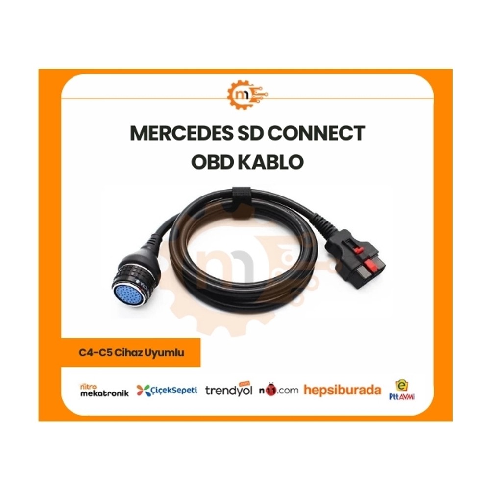 Mercedes SD Connect OBD Kablo - Mercedes Arıza Tespit Cihazı OBD Kablosu