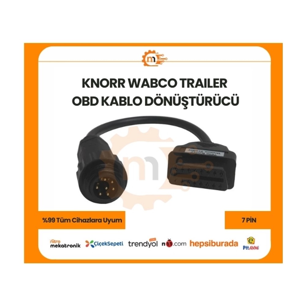 7 Pin Knorr Wabco Trailer Kablo Dönüştürücü