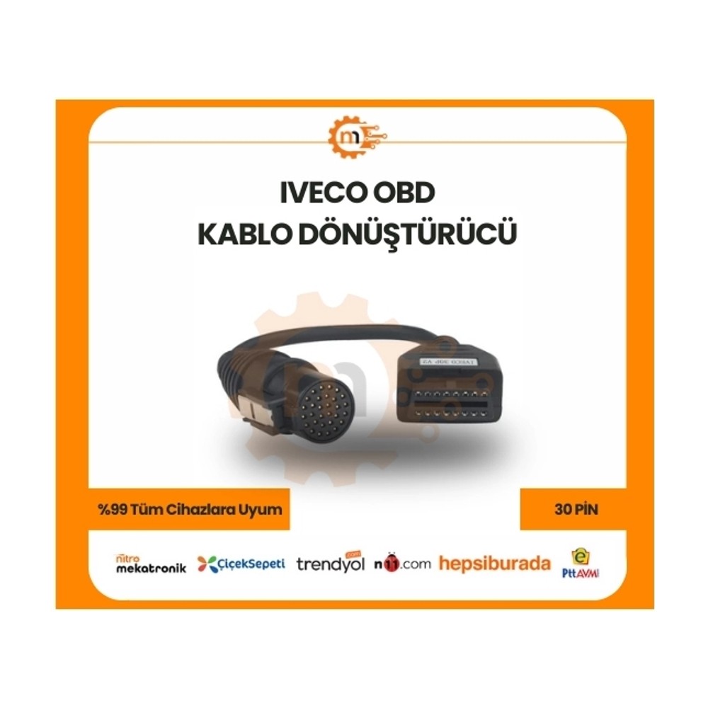 30 PİN İVECO OBD Kablo Dönüştürücü