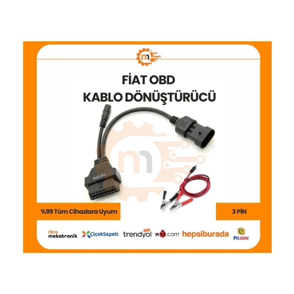 FİAT 3 Pin OBD Kablo Dönüştürücü