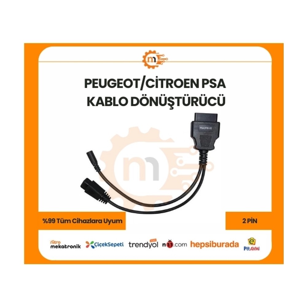 Peugeot/Citroen PSA 2 Pin  Dönüştürücü