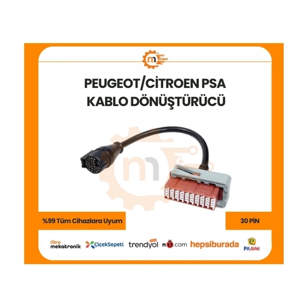 Peugeot/Citroen Psa 30 Pin Kablo Dönüştürücü