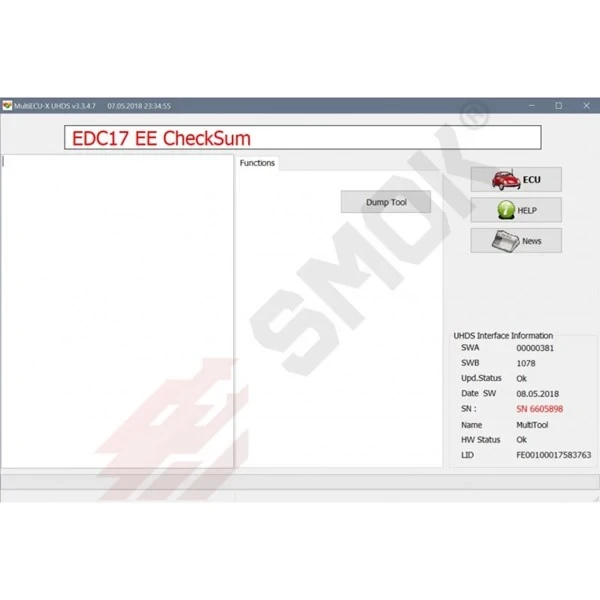 Picture of EC0001 EDC17+MED17 Calculator Check Summ Data Flash