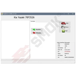 صورة حزمة ترخيص KA0006 Kia Sportage 2017 Yazaki 70F35xxx
