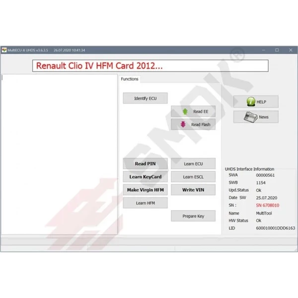 Picture of RT0031 Renault Card Programing in HFM Module 