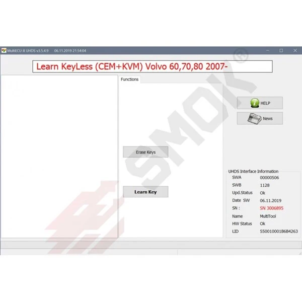 VO0013 Learn Keys Volvo, Read PIN CEM resmi