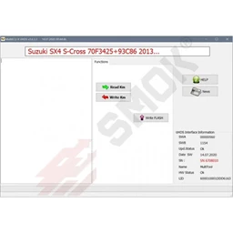 صورة حزمة ترخيص SZ0004 Suzuki SX-4 S-Cross (70F3425+93C86) 2013-... OBD
