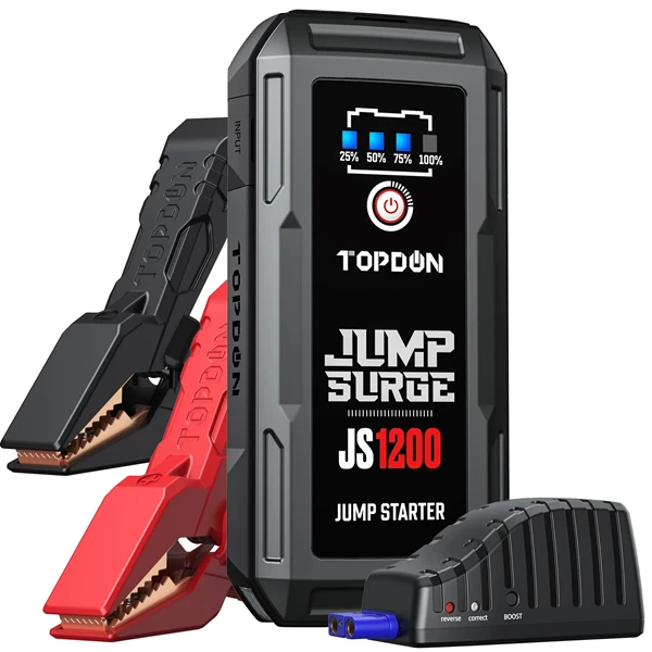 Topdon JumpSurge JS1200 10000 mAh/37wH Taşınabilir Akü Takviye Cihazı ve Powerbank resmi