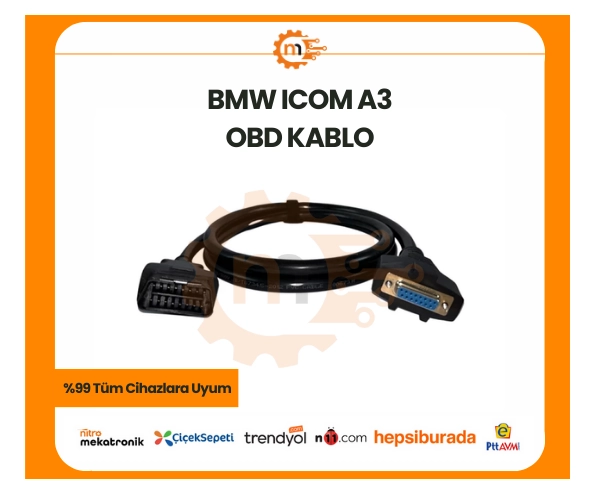 BMW Icom A3 OBD Kablo resmi