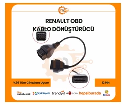 12 Pin Renault OBD Kablo Dönüştürücü resmi