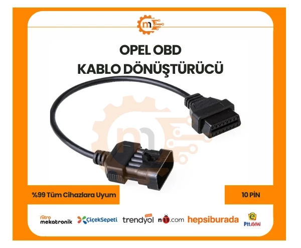 OPEL 10 Pin OBD Kablo Dönüştürücü resmi